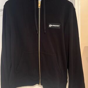 Burberry Sweater hoodie Women's Size Medium Black with Gold Accents